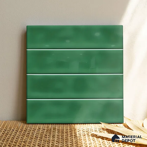Faux Subway  Tile TL 07256 Sintra 1002 1 ft x 1 ft Ceramic Glossy Finish - 9 mm  | 2 mm Spacer is Mandatory | Please Expect a Slight Variation of Pattern (Sample)